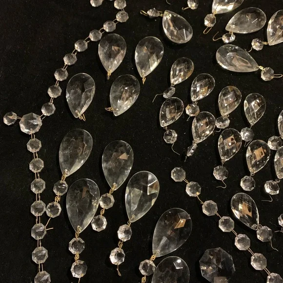 Lot of Replacement Prism Cut Crystal Chandelier Beads